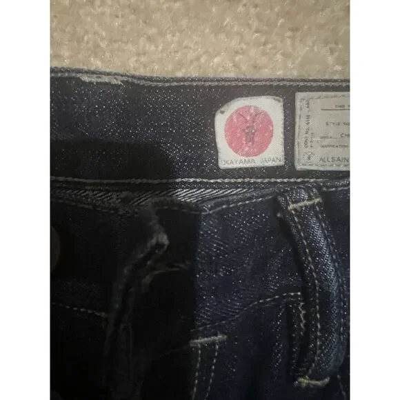 All Saints Dark Blue Straight Men Jeans - Picture 4 of 11